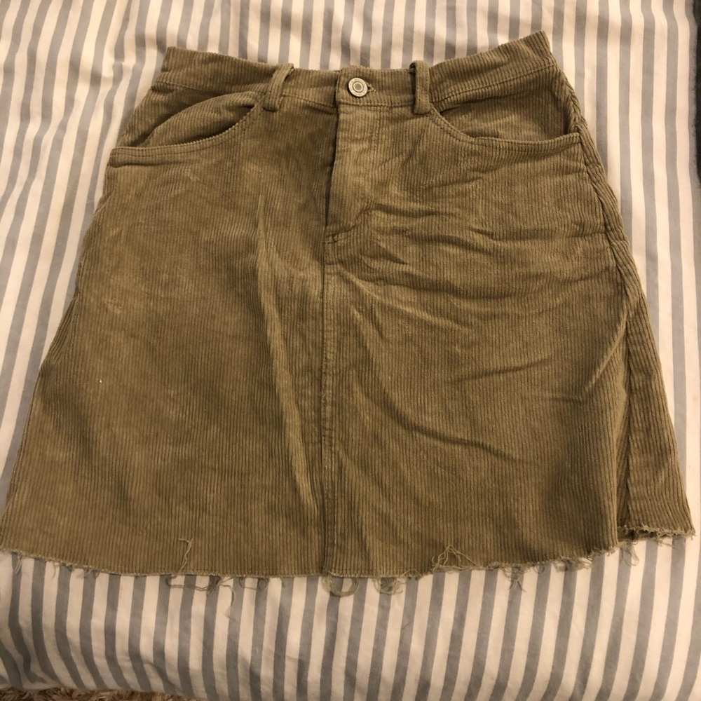 Tan corduroy brandy Melville skirt